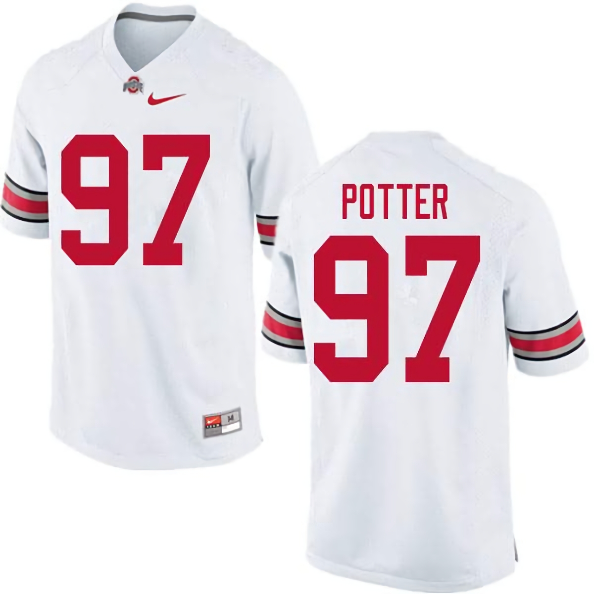 Noah Potter Ohio State Buckeyes Men's NCAA #97 Nike White College Stitched Football Jersey FXZ6556PP
